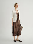 Triacetate Blend 3/4 Sleeve Blazer