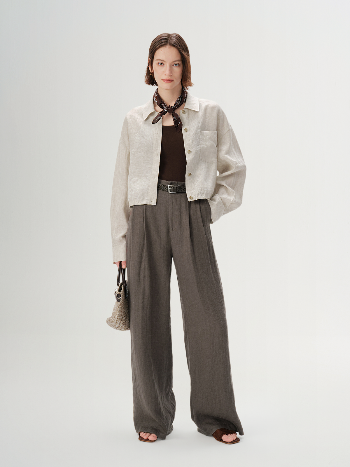Minimalist Linen Long Sleeve Shirt