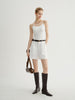 White Straight Shorts