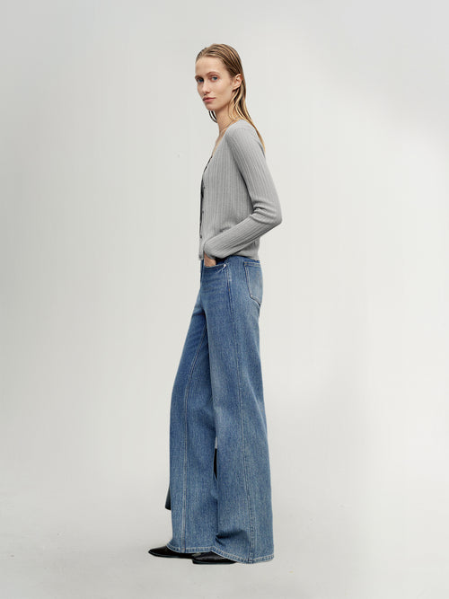 Load image 1 in gallery view. Vintage Flared Denim Jeans