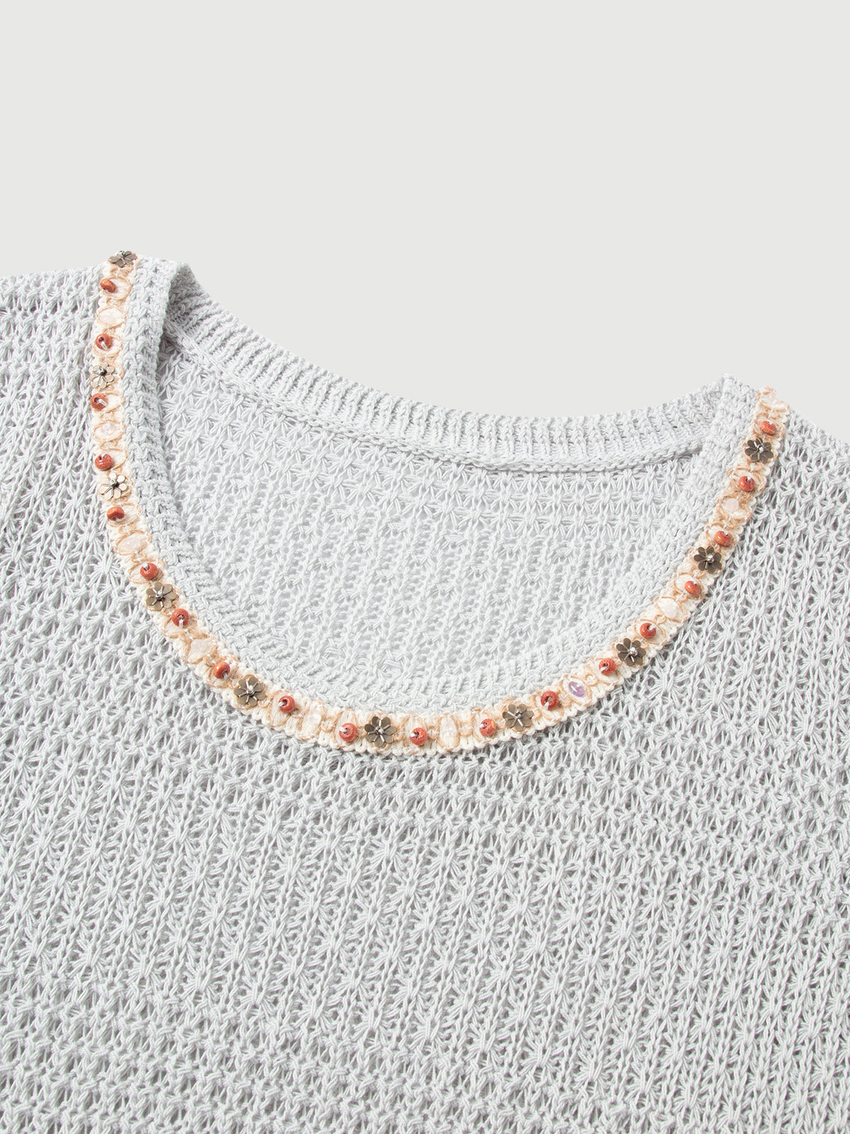 Sleeveless Knit Top with Lace Trim