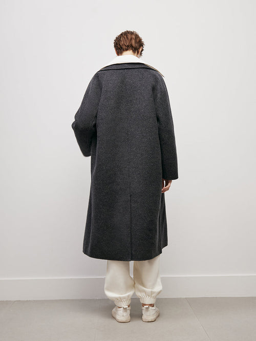 Load image 1 in gallery view. Double-Breasted Australian Wool Coat