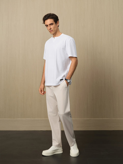 Load image 1 in gallery view. Men’s Split-Neck Short-Sleeve T-Shirt