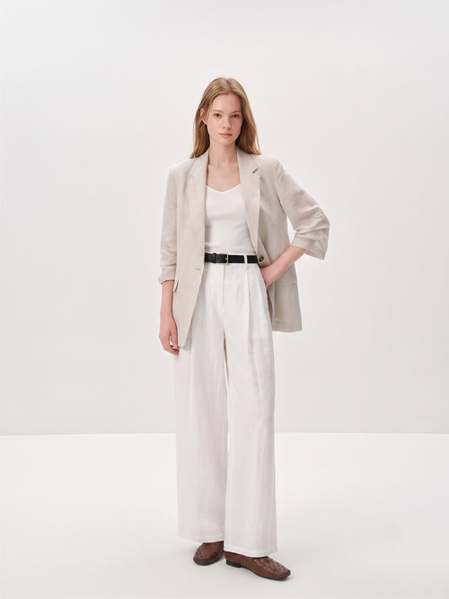 Load image 1 in gallery view. Lightweight Ruched-Sleeve Blazer