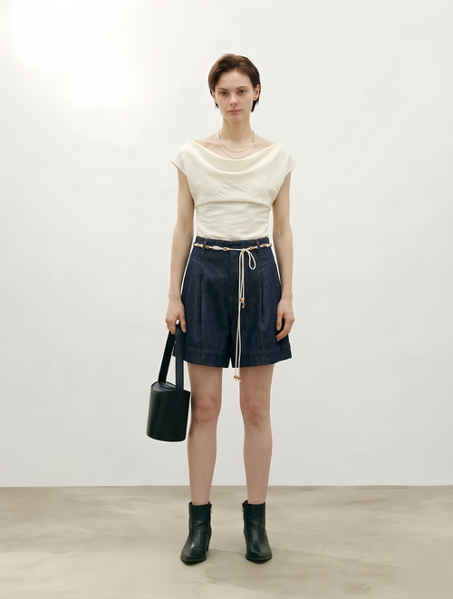 Load image 1 in gallery view. Lyocell Essential Crewneck Sleeveless Tank