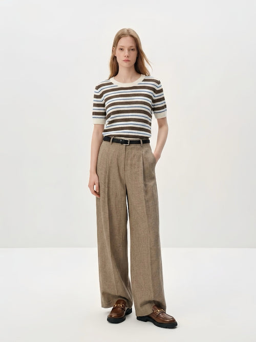 Load image 1 in gallery view. Striped Crewneck Knit Sweater