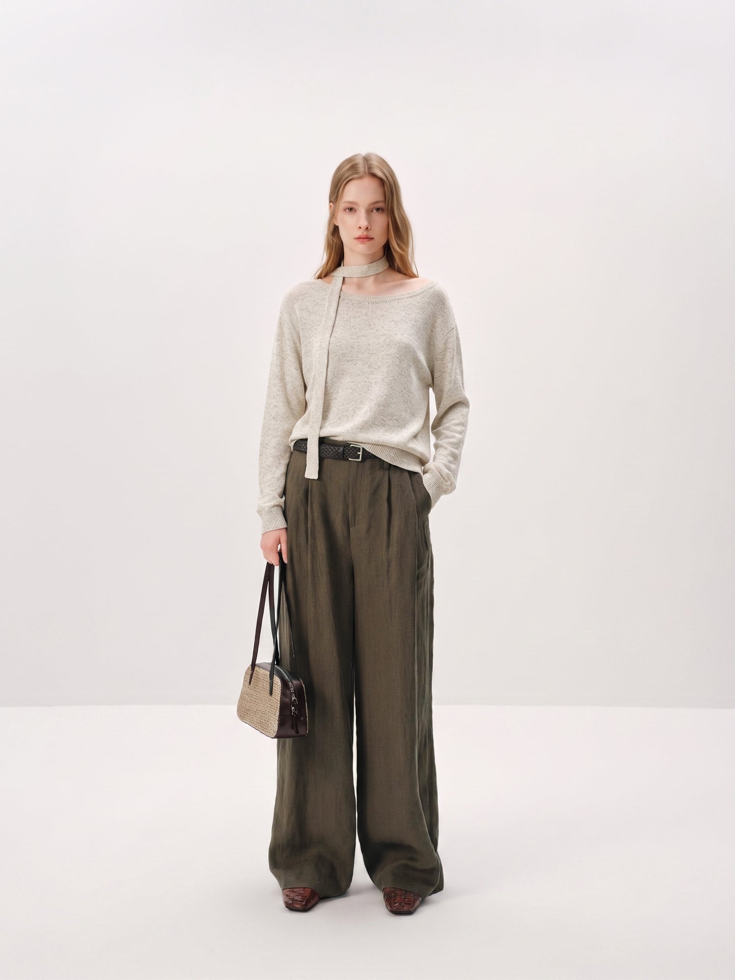 Heathered Boatneck Sweater