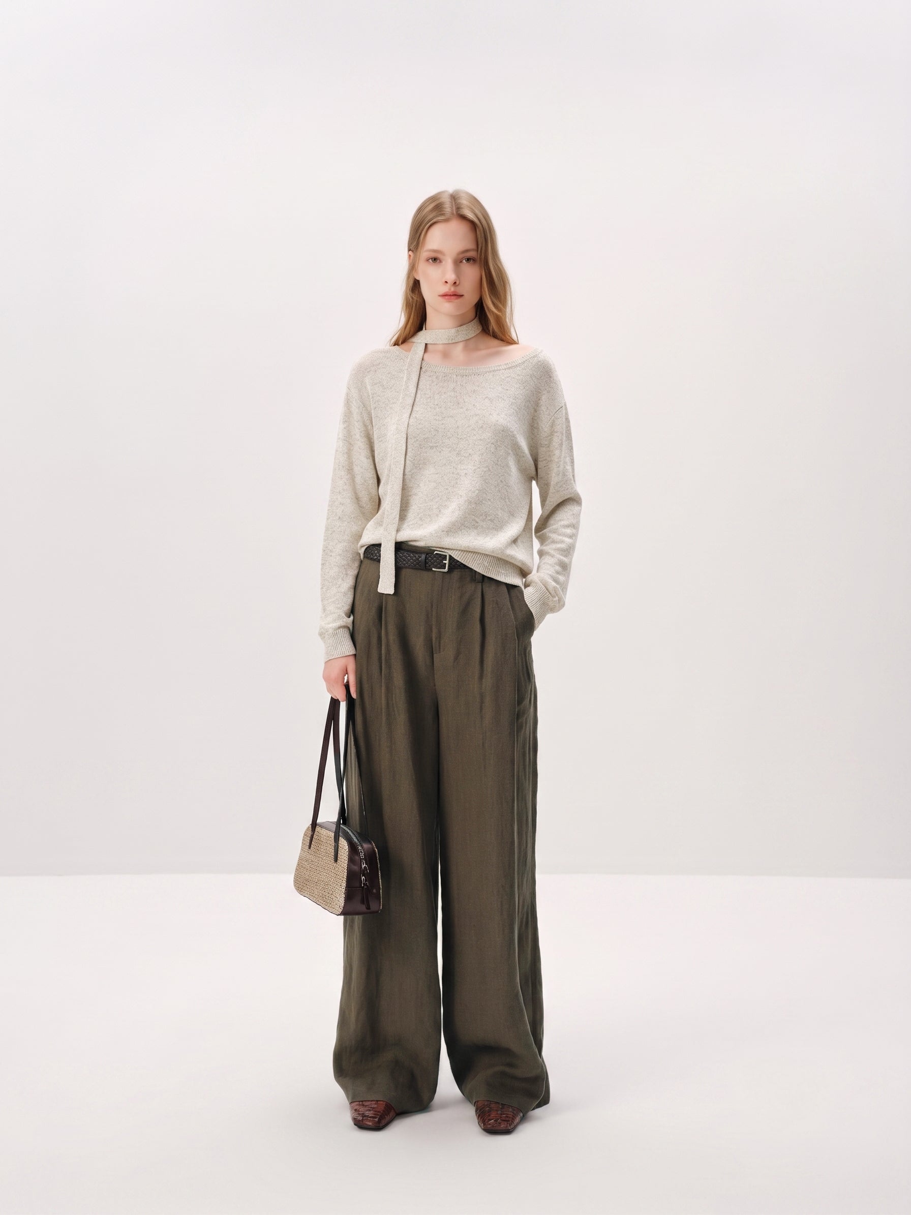 Heathered Boatneck Sweater
