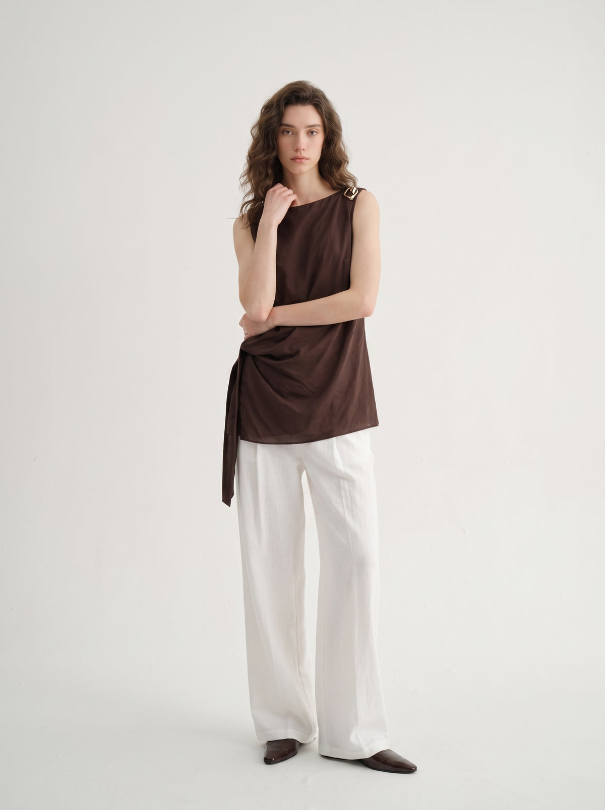 Statement Draped Lyocell Top