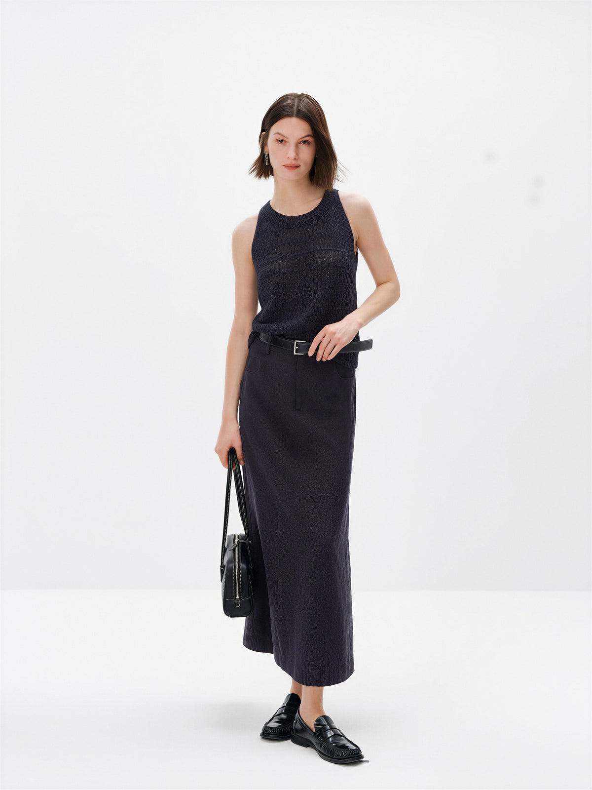 Lightweight Open-Knit Tank Top