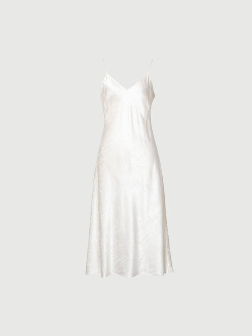 Load image 1 in gallery view. Silk Jacquard Slip Dress