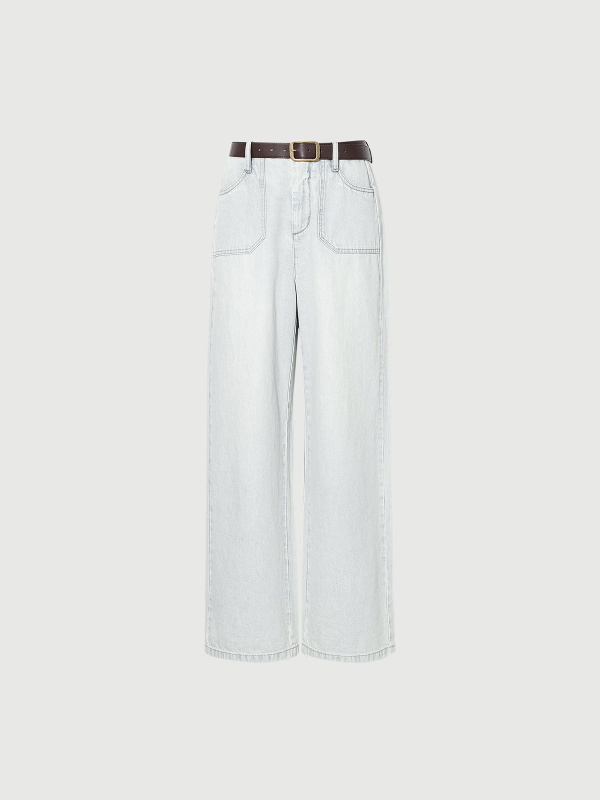 Cotton Straight-Leg Jeans