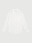 White Ramie Long-Sleeve Shirt