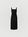 Women's Black Sleeveless Square Neck Dress 5E4190561