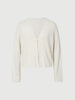 Linen V Neck Short Knit Cardigan