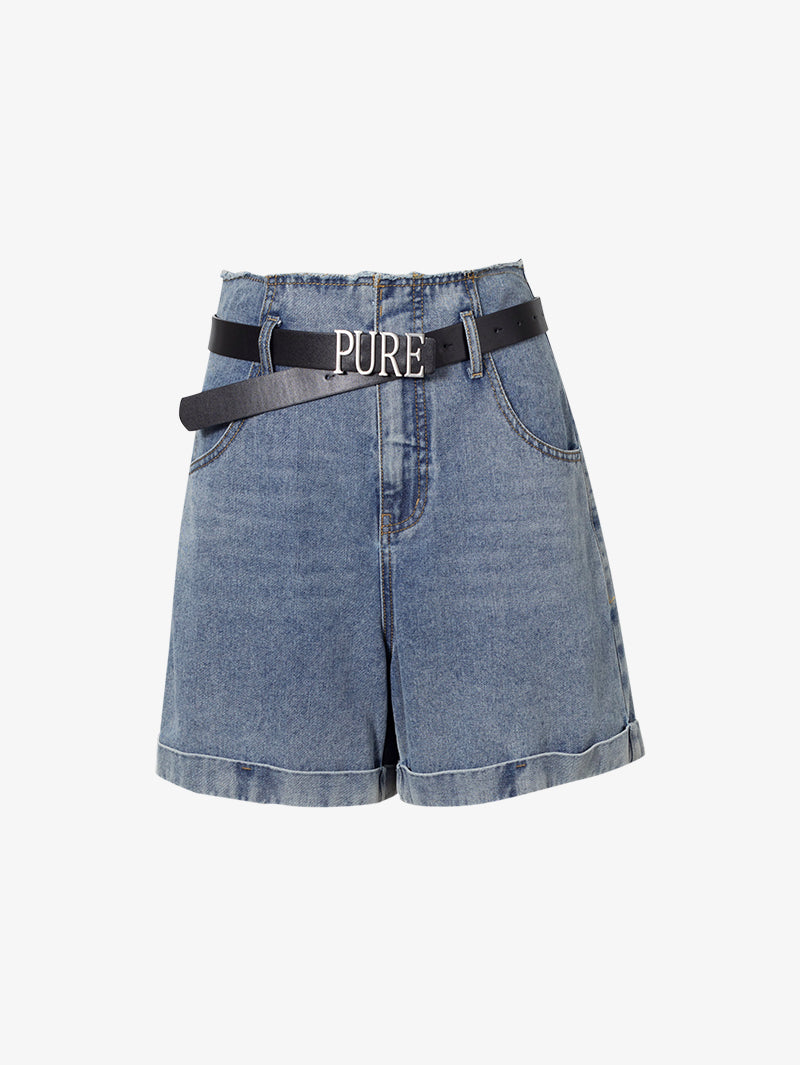 100% Cotton Denim Shorts
