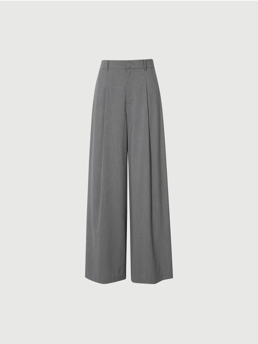 Gray Wide-Leg Pants