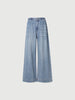 Wide-Leg Denim Trousers