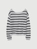 Oversized Striped Knit Pullover