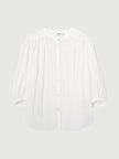 Cotton V-Neck 3/4 Sleeve Blouse