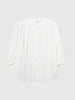 Cotton V-Neck 3/4 Sleeve Blouse
