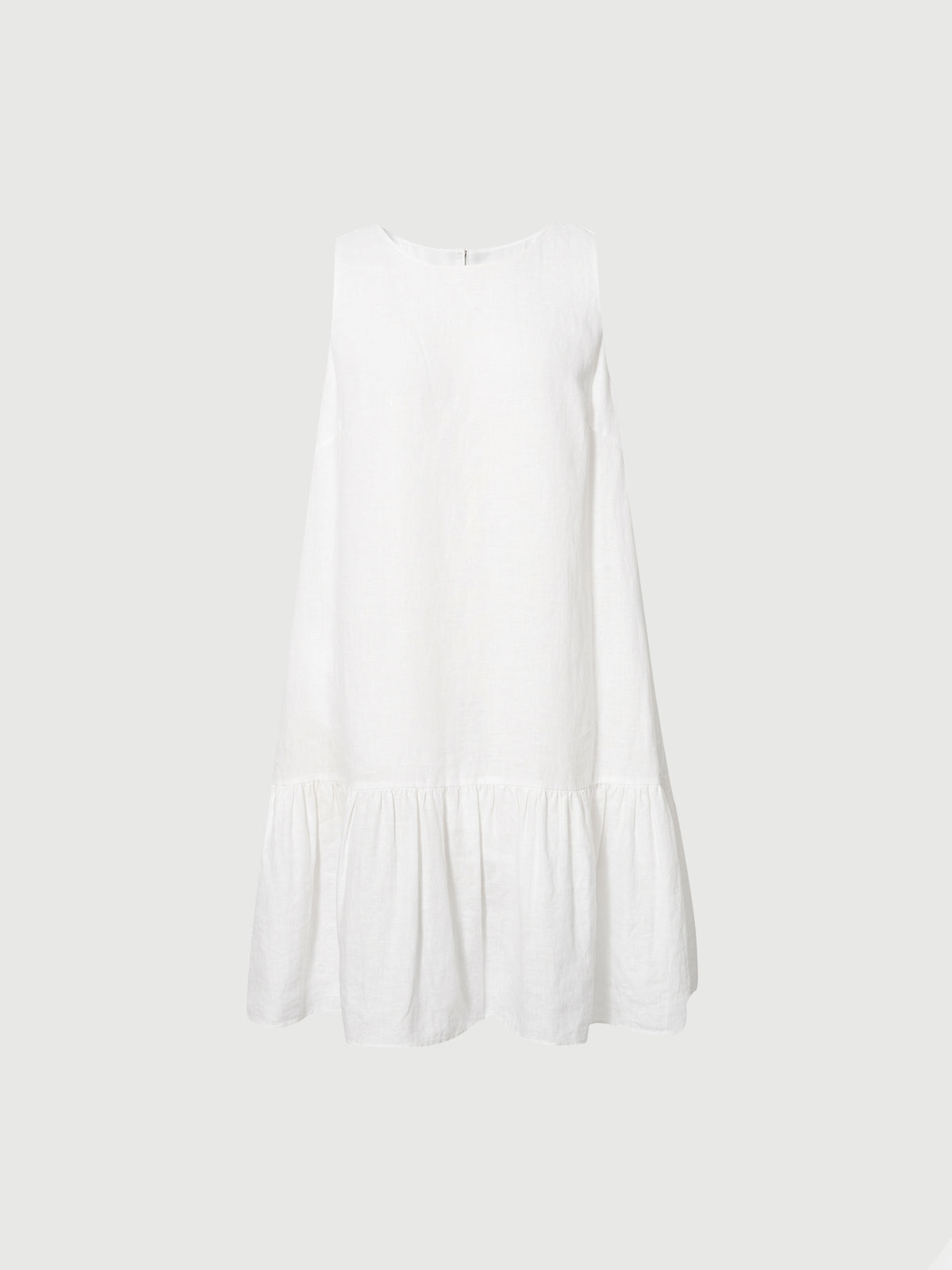 Crew Neck Sleeveless Relaxed Dress with Necklace