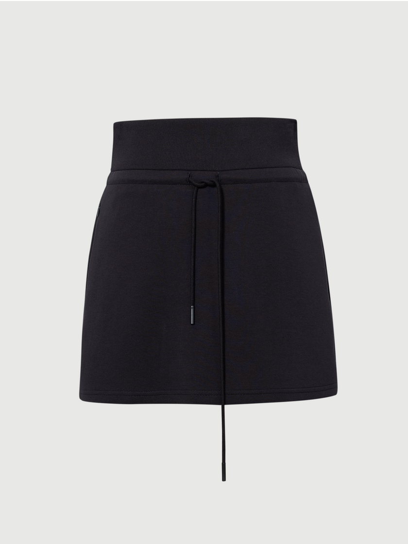 Cotton Blend A-Line Mini Skirt