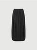 High-Waist Black Cotton Skirt