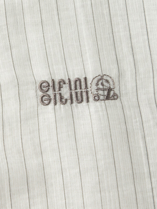 Load image 1 in gallery view. Collared V-Neck Pinstriped Shirt
