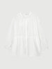 Lyocell-Linen Hooded Mid-Length Jacket