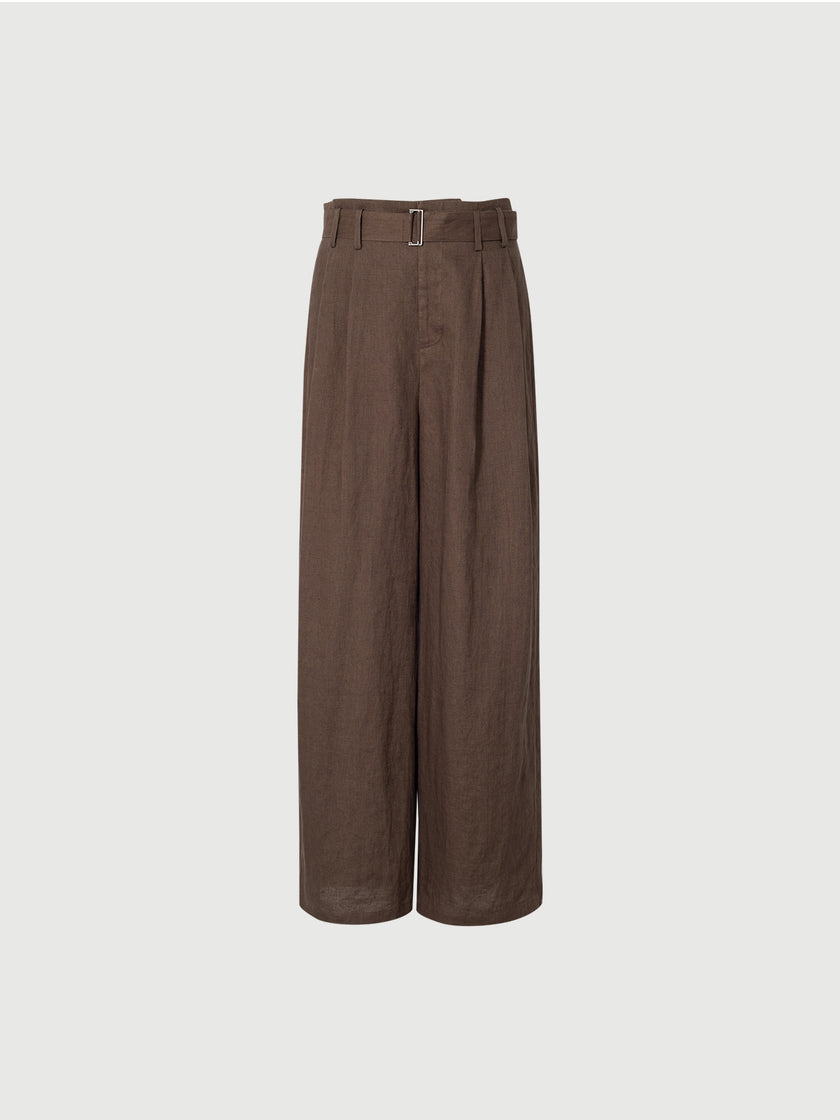 Pure Linen Straight Pants
