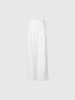 Women's White Straight Fit Smooth Pants 5995150922