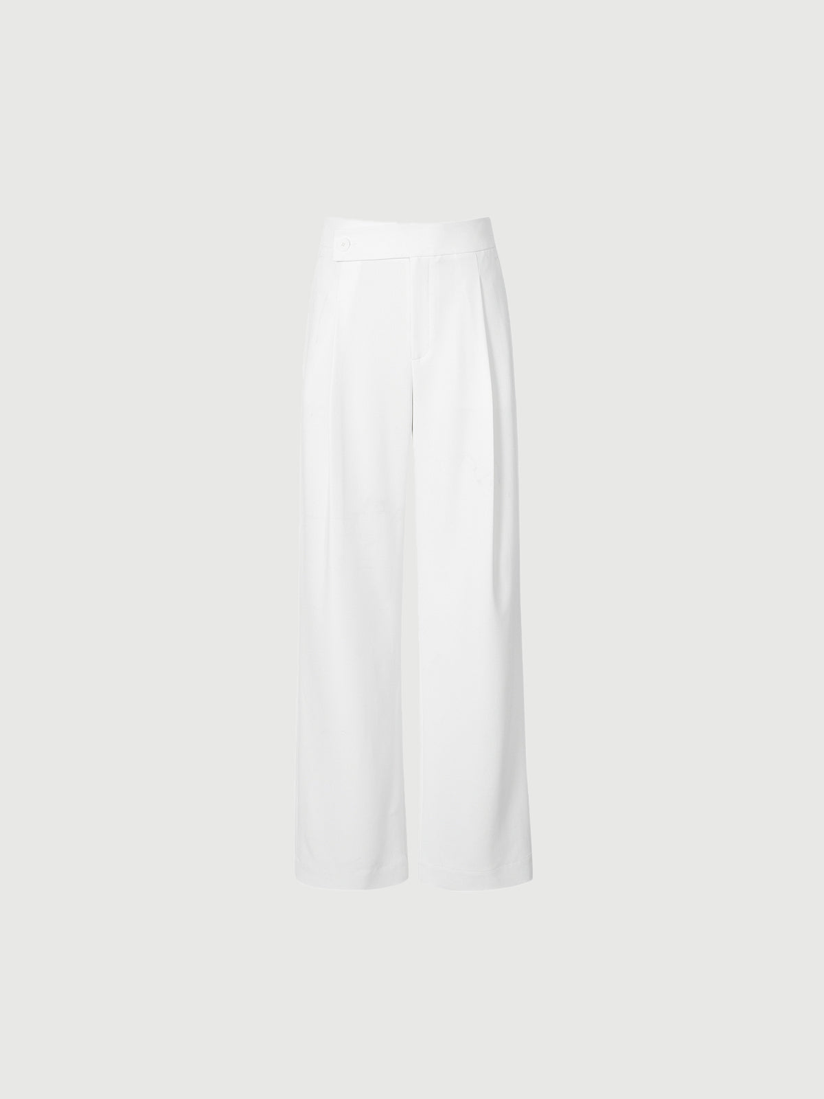 Women's White Straight Fit Smooth Pants 5995150922