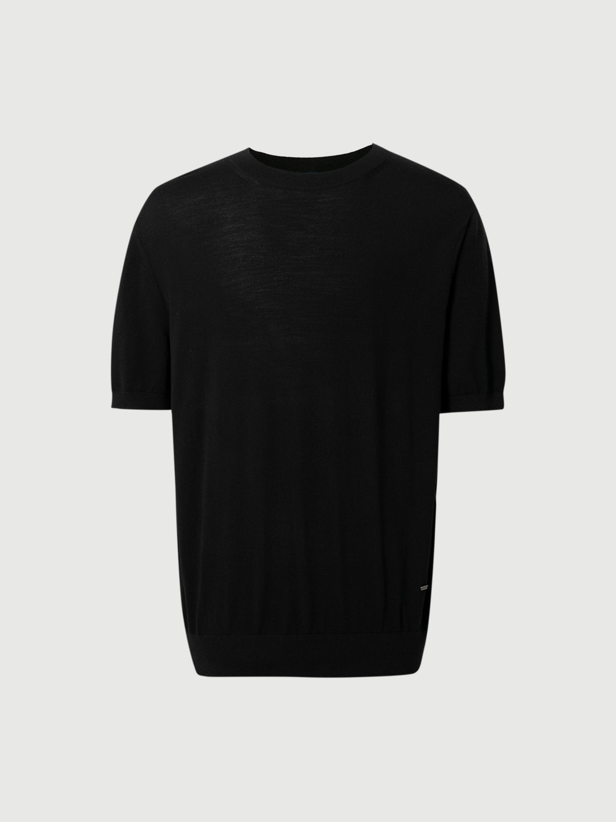 Men's Pure Wool Crewneck Tee Black