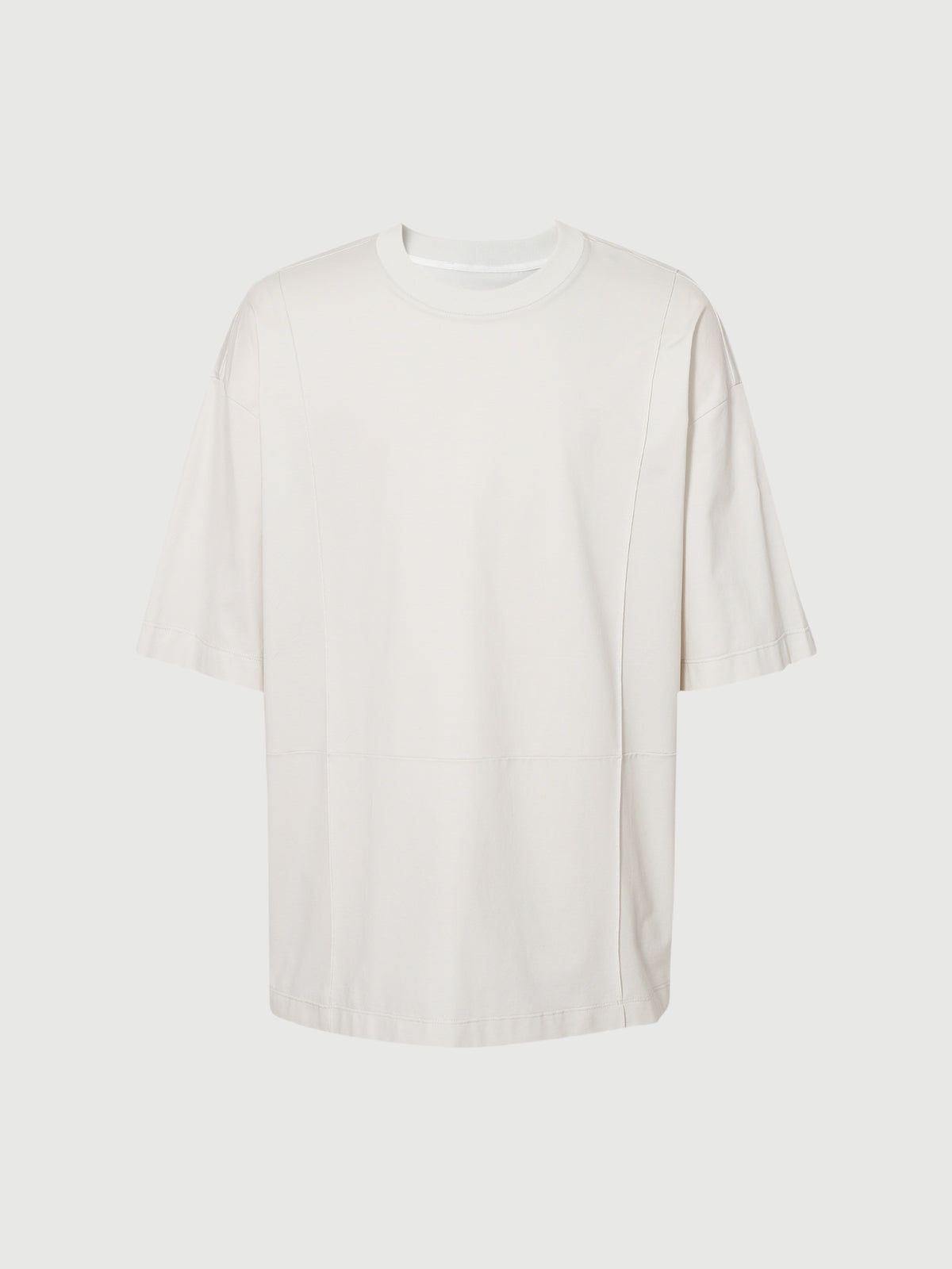 Light Gray Cotton-Blend Oversized Tee