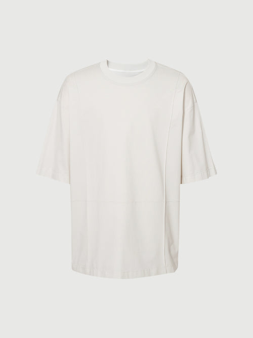 Load image 1 in gallery view. Light Gray Cotton-Blend Oversized Tee