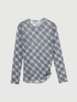 Checked Long-Sleeve Top