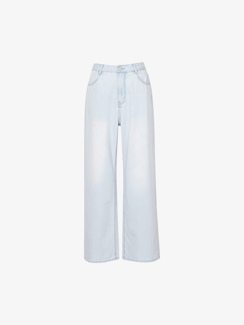 Wide Leg Cotton Jeans