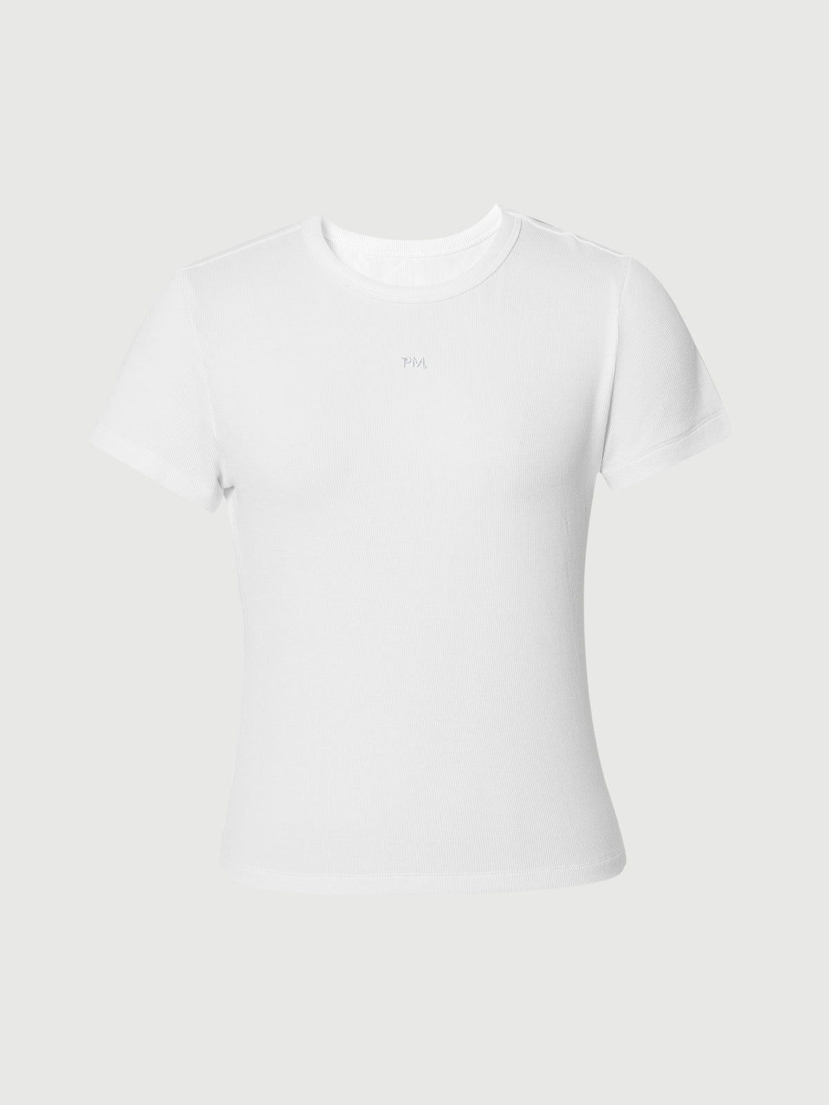 Fitted Round-Neck Short-Sleeve T-Shirt