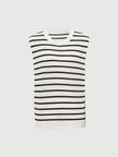 Striped Sleeveless Knit Top
