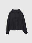 Women's Dark Navy Long Sleeves Zipper Hoodie Jacket 5F8110171Q