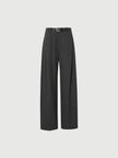 Wool Blend Straight-Leg Pants