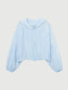 Light Blue Silk Hooded Jacket