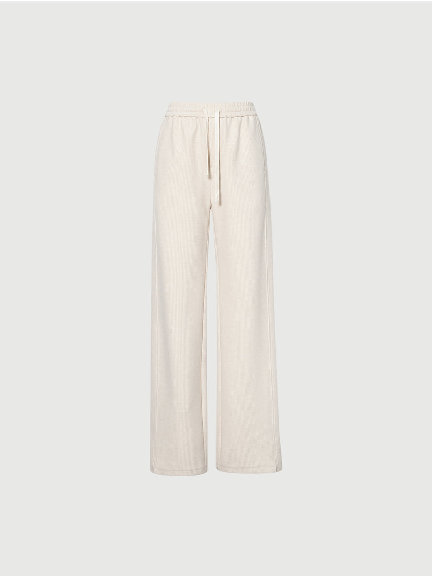 Off-White Straight Pull-On Pants