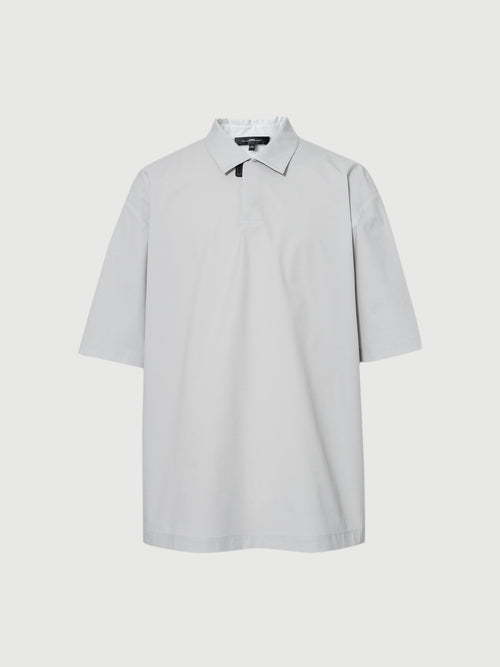 Load image 1 in gallery view. Light Gray Structured Short-Sleeve Polo