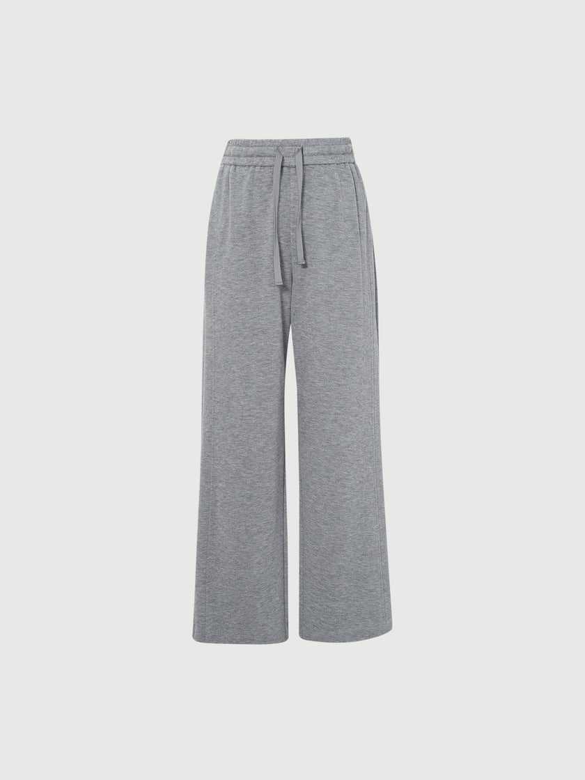 Gray Pull-On Straight Pants  Pants