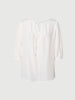 Silk Wave-Texture Short-Sleeve Blouse