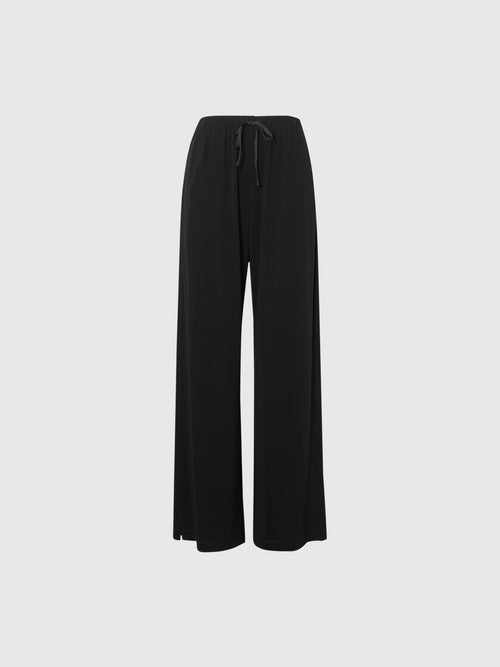 Load image 1 in gallery view. Acetate-Smooth Straight-Leg Pants