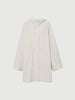 Beige Hooded Straight-Cut Trench Coat
