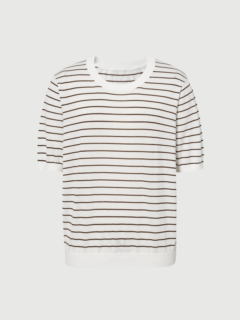 Lyocell Acetate Striped Tee